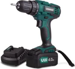 VONROC Accuboormachine – VPower 20V – Complete Set Met 1x 4.0Ah Accu, Sneloplader, Bits & Opbergtas -Makita Winkel 1200x1097 2