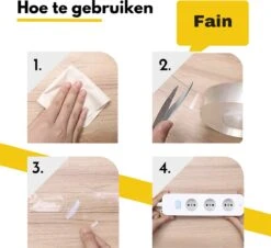 Fain Nano Tape – 5 Meter Lang – Dubbelzijdig Tape Extra Sterk– Muur Tape - Nano Tape Dubbelzijdig – Transparant – Dubbelzijdig Plakband – Dubbelzijdig Montage Tape - Herbruikbaar -Makita Winkel 1200x1099 10