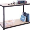 Garage Werkbank & Planken: 90 X 120 X 60cm | Heavy Duty Planken Voor Opslag, Zwart 2 Niveaus (300KG Per Plank), 600KG Capaciteit | Voor Werkplaats, Schuur, Kantoor | 5 Jaar Garantie. -Makita Winkel 1200x1107 8