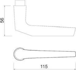 Ami Deurbeslag Voor Toilet/Badkamer - Met Deurkruk - Rechthoekig - Aluminium - Zwart - Complete Set - NIEUW Model -Makita Winkel 1200x1110 13