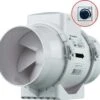 Vents Buisventilator TT P Ø125 Mm - 280 M³/h - Incl. Volume Regelaar - Met Stekker