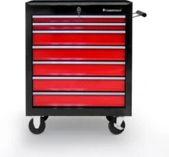 Timbertech - Afsluitbare Werkplaatswagen Op Wielen Met Parkeerrem - Exclusief Gereedschappen - 7 Laden Met Inleg - Gereedschapswagen - Montagewagen - Trolley Voor Diverse Gereedschappen - Staal - Rood/Zwart 32 Timbertech - Afsluitbare Werkplaatswagen Op Wielen Met Parkeerrem - Exclusief Gereedschappen - 7 Laden Met Inleg - Gereedschapswagen - Montagewagen - Trolley Voor Diverse Gereedschappen - Staal - Rood/Zwart -Makita Winkel 1200x1118 6