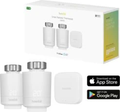 Hombli Smart Radiator Thermostat Starter Kit – Slimme Radiatorknop – Thermostaatkraan – Bluetooth – Bediening Via App - Open Raam Detectie – Verbruiksoverzicht – Spraakbesturing Met Google, Alexa En Siri -Makita Winkel 1200x1118 9