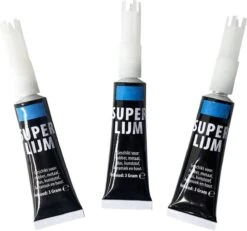 3BMT - 3 Tubes Secondelijm – Extra Sterke Rubberlijm, Metaal-, Glaslijm, Kunststof-, Houtlijm – Superlijm 3x3 Gram