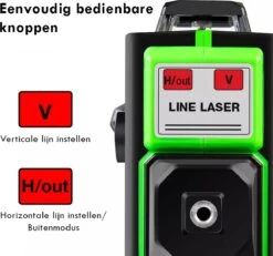 Hilda Zelfnivellerende Kruislijnlaser Met 12 Lijnen - Inclusief Muurbeugel En 360 Graden Statief - Groene Lasers - Waterproof - Laserwaterpas - Met Opbergkoffer -Makita Winkel 1200x1124 11