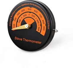 StoveSupply® Magnetische Kachelpijp Thermometer BBQ - Voor Barbecue Houtkachel En Openhaard