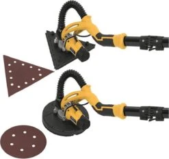 Powerplus POWX0477 Telescopische Wandschuurmachine - 710W - Ø225mm - Incl. 2 Schuurkoppen (rond En Driehoek), 6x Schuurpapier En Stofzak - Voor Plafond En Muur -Makita Winkel 1200x1127 2