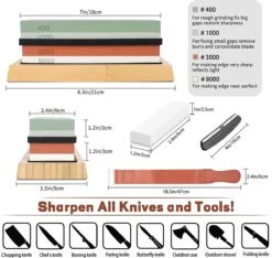 House Of Husk Dubbelzijdige Messenslijpers Met Instructies - Slijpsteen Voor Messen - Wetsteen Slijpsteen Set 400 1000 En 3000 8000 - Edelkorund -Makita Winkel 1200x1135 15