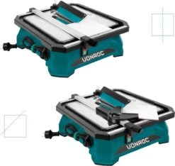 VONROC Tegelzaag 650W –Waterkoeling – Incl. 180mm Diamant Zaagblad, Parallelgeleider En Verstekgeleider -Makita Winkel 1200x1135 3