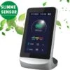 Merkloos CO2 Meter - Luchtkwaliteitsmeter - Hygrometer Binnen - CO2 Meter Binnen - CO2 Melder NDIR Sensor - Temperatuurmeter En Luchtvochtigheidsmeter Met Alarm