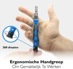 Dieux® - 125 Delige Precisie Schroevendraaierset - Blauw - Magnetisch - Schroevendraaier - Gereedschapset - Bitset - Gereedschap - Reparatie - Werkbank - Gereedschapskoffer - Opbergbox - Pasen -Makita Winkel 1200x1137 3