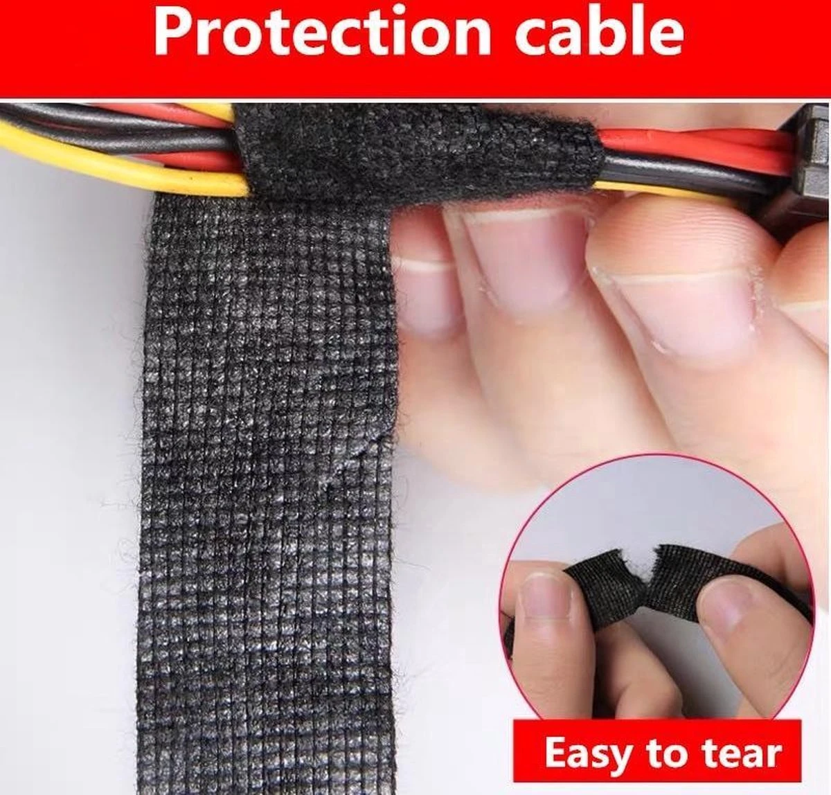 Isolatie Tape - Kabelboom Tape - 25mmx15m - Kabel Tape - PET Wol - Cable Cover Tape 4 Isolatie Tape - Kabelboom Tape - 25mmx15m - Kabel Tape - PET Wol - Cable Cover Tape - Afbeelding 2