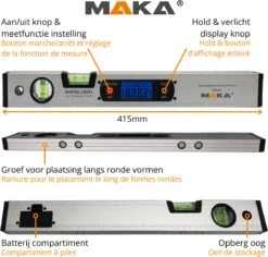 MAKA Digitale Waterpas - 400mm - Magnetisch - Incl. Batterijen -Makita Winkel 1200x1148 7