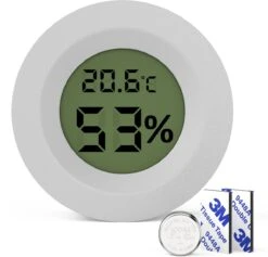 Tool Meister TM2 – Hygrometer & Thermometer - Binnen/Buiten/Koelkast – Digitaal - Wit - Incl Batterijen