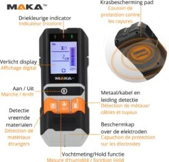 MAKA 5 In 1 Digitale Multidetector - Leidingzoeker - Koper Metaal Hout En Vocht Meting -Makita Winkel 1200x1150 13