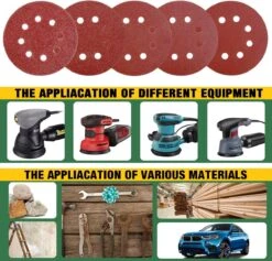 Faseras Schuurschijf/Schuurpapier Set - 120 Stuks - 125MM - 60/80/120/180/240 Grit - Klittenbandbevestiging - Voor Excentrische Schuurmachines -Makita Winkel 1200x1150 4