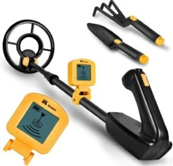 MADINE Metaaldetector - Voor Kinderen - Kwalitatief - Verstelbare Hoogte - Incl. Schep En Hark