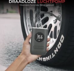 DynaBright Compressor - Luchtpomp - 4 Opzetstukken - 4000mAh - Compressor Bandenpomp - Luchtcompressor - Elektrische Fietspomp - Led Licht - Auto/Fiets/Motor/Ballen/Scooter/Luchtbed - Draagbaar -Makita Winkel 1200x1153 1