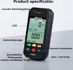 Stralingsdetector - Elektromagnetische Stralingsmeter - Elektrische Veld Tester Magnetics - Magnetisch Veld - EMF Meter - StraleCheck - Radiaal - Stralingsmeter -Makita Winkel 1200x1153 4