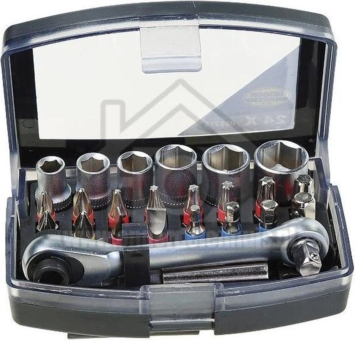 Benson Bit - Doppenset + Ratel 24 Delig Kleur Profi 8 Benson Bit - Doppenset + Ratel 24 Delig Kleur Profi - Afbeelding 6