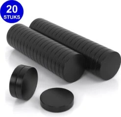 Nordevik® Set Magneten - 20 Stuks - 20 X 5 Mm - Radiatormagneten - Donkergrijs - Geschikt Voor Radiatorfolie