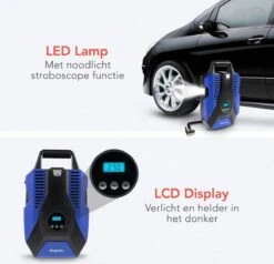 LifeGoods Elektrische Compressor En Bandenpomp - 12V - 10,3 Bar - 35L/m - Blauw -Makita Winkel 1200x1156