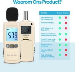 Benetech Decibelmeter - Incl. Batterijen - Geluidsmeter - Db Meter - 30 Tot 130 Db - Digitaal 13 Benetech Decibelmeter - Incl. Batterijen - Geluidsmeter - Db Meter - 30 Tot 130 Db - Digitaal -Makita Winkel 1200x1158 12
