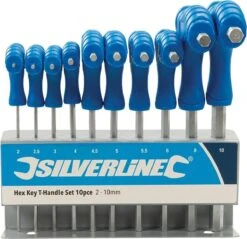 SILVERLINE Inbus Sleutel Hex – 10 Delig – T Greep – 2 T/m 10 Mm -Makita Winkel 1200x1159 9
