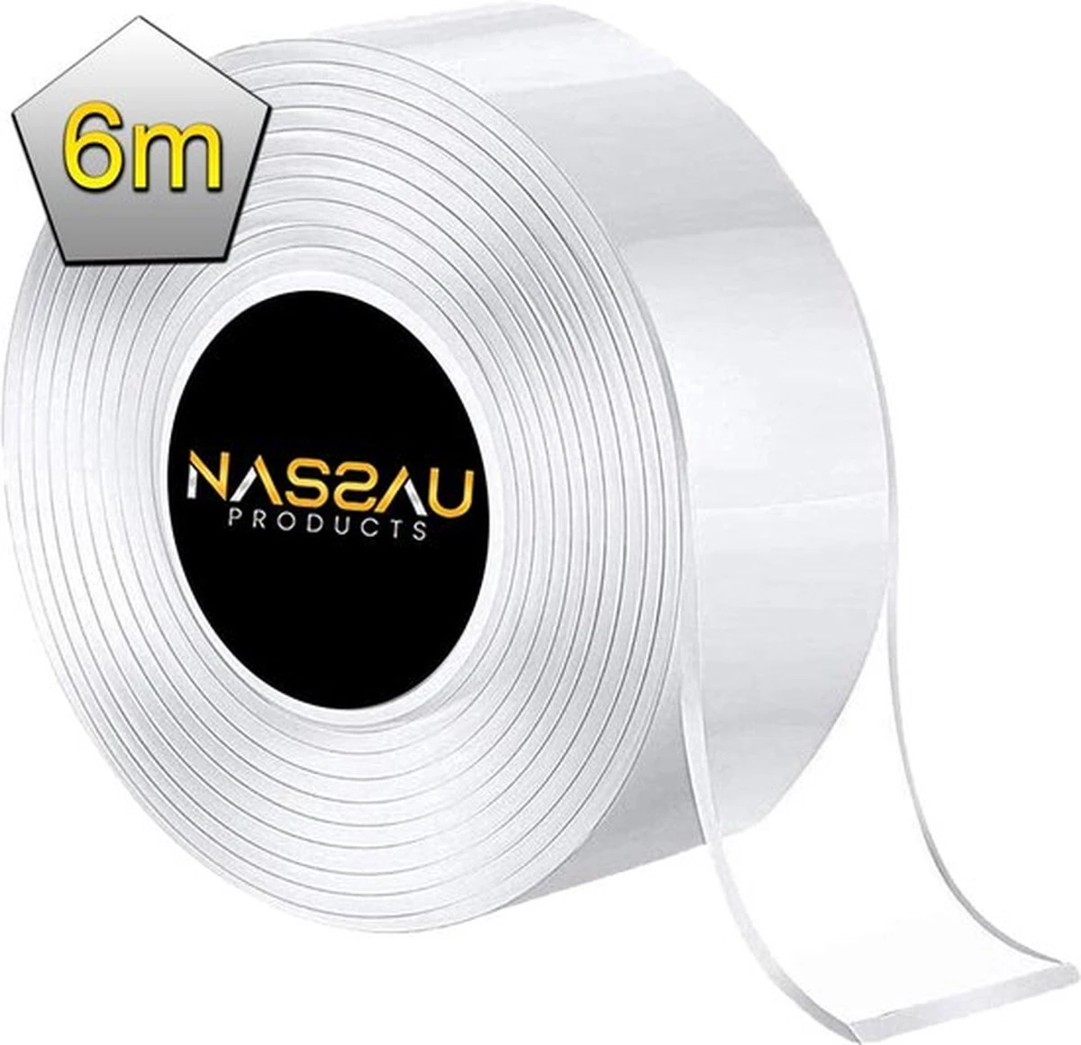 Nassauproducts®- Dubbelzijdig Tape - Montagetape - Extra Sterk - Herbruikbaar - - Transparant - 6m X 30mm 3 Nassauproducts®- Dubbelzijdig Tape - Montagetape - Extra Sterk - Herbruikbaar - - Transparant - 6m X 30mm