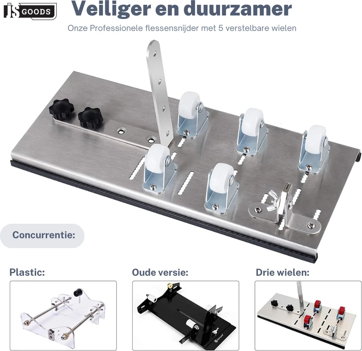 Professionele Flessnijder – 20 Delig - Flessensnijder – Glassnijder – Ronde Fles Snijder – Wijn Flessnijder - 5 Verstelbare Wielen 4 Professionele Flessnijder – 20 Delig - Flessensnijder – Glassnijder – Ronde Fles Snijder – Wijn Flessnijder - 5 Verstelbare Wielen - Afbeelding 2
