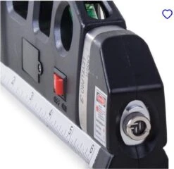 Professionele 4-in-1 Laser Waterpas - Incl. Batterij - Kruislijnlaser - Lijnlaser Waterpas - Zelfnivellerende - Rolmaat, Liniaal & Waterpas