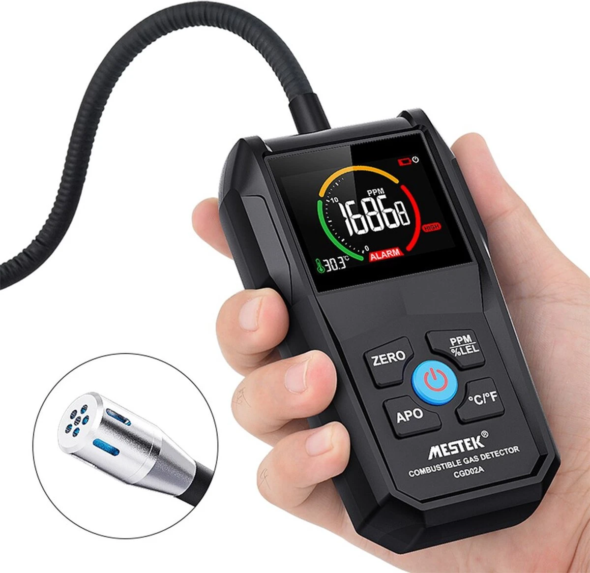 Mestek CGD02A - Gaslek Detector - Gasmeter - Gas Detector - Incl. Buideltas 8 Mestek CGD02A - Gaslek Detector - Gasmeter - Gas Detector - Incl. Buideltas - Afbeelding 6