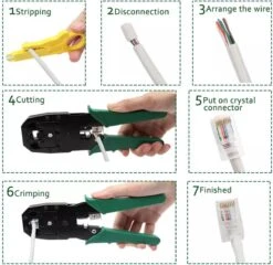 LOUZIR Krimptang UTP Netwerk Kabel RJ11 RJ12 RJ45 Cat 5E Cat6 - Kabelstripper - Striptang - Ethernet Netwerk Kabel Krimper - Cable Shrinker - Crimping Tool -Makita Winkel 1200x1165 5