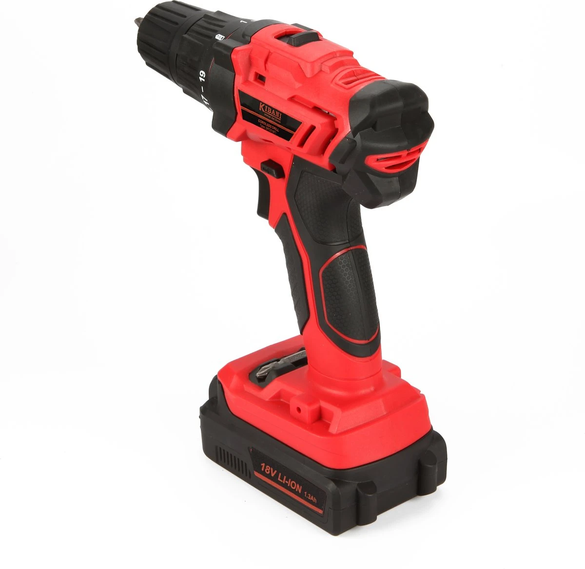 Kibani Accu Boormachine 18V - 1300mAh Accu - Inclusief Boren En Schroefbitset 4 Kibani Accu Boormachine 18V - 1300mAh Accu - Inclusief Boren En Schroefbitset - Afbeelding 2