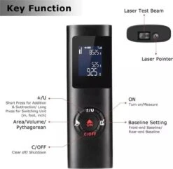 LOUZIR Laser Afstandsmeter - 40 Meter Bereik - 2mm Nauwkeurig - Digitaal Meetapparaat Voor Lengte (m) / Oppervlakte (m2) / Volume (m3) - Binnen En Buiten - Stof- En Spatwaterdicht -Directe En Continue Metingen -Makita Winkel 1200x1170 12