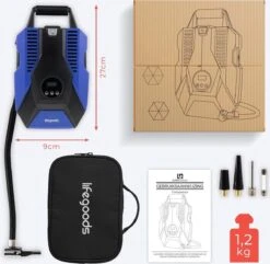LifeGoods Elektrische Compressor En Bandenpomp - 12V - 10,3 Bar - 35L/m - Blauw -Makita Winkel 1200x1171 3