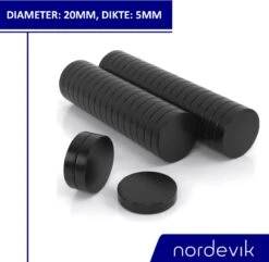 Nordevik® Set Magneten - 20 Stuks - 20 X 5 Mm - Radiatormagneten - Donkergrijs - Geschikt Voor Radiatorfolie -Makita Winkel 1200x1172 9