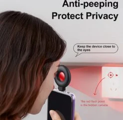 Merkloos Verborgen Camera Detectie Zwart - Draagbaar - Airbnb - Hotel - Veilig - USB C Aansluiting Telefoon - Verborgen Camera Opsporen