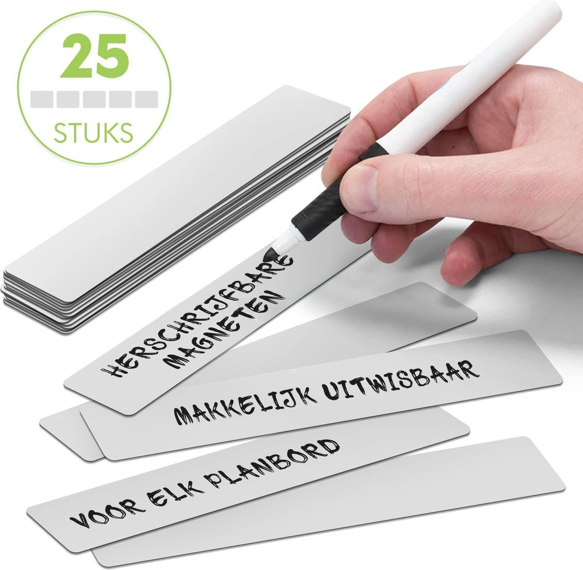 25 Whiteboard Magneten Balk 15 X 2,5 Cm Grijs - Herschrijfbaar 3 25 Whiteboard Magneten Balk 15 X 2,5 Cm Grijs - Herschrijfbaar