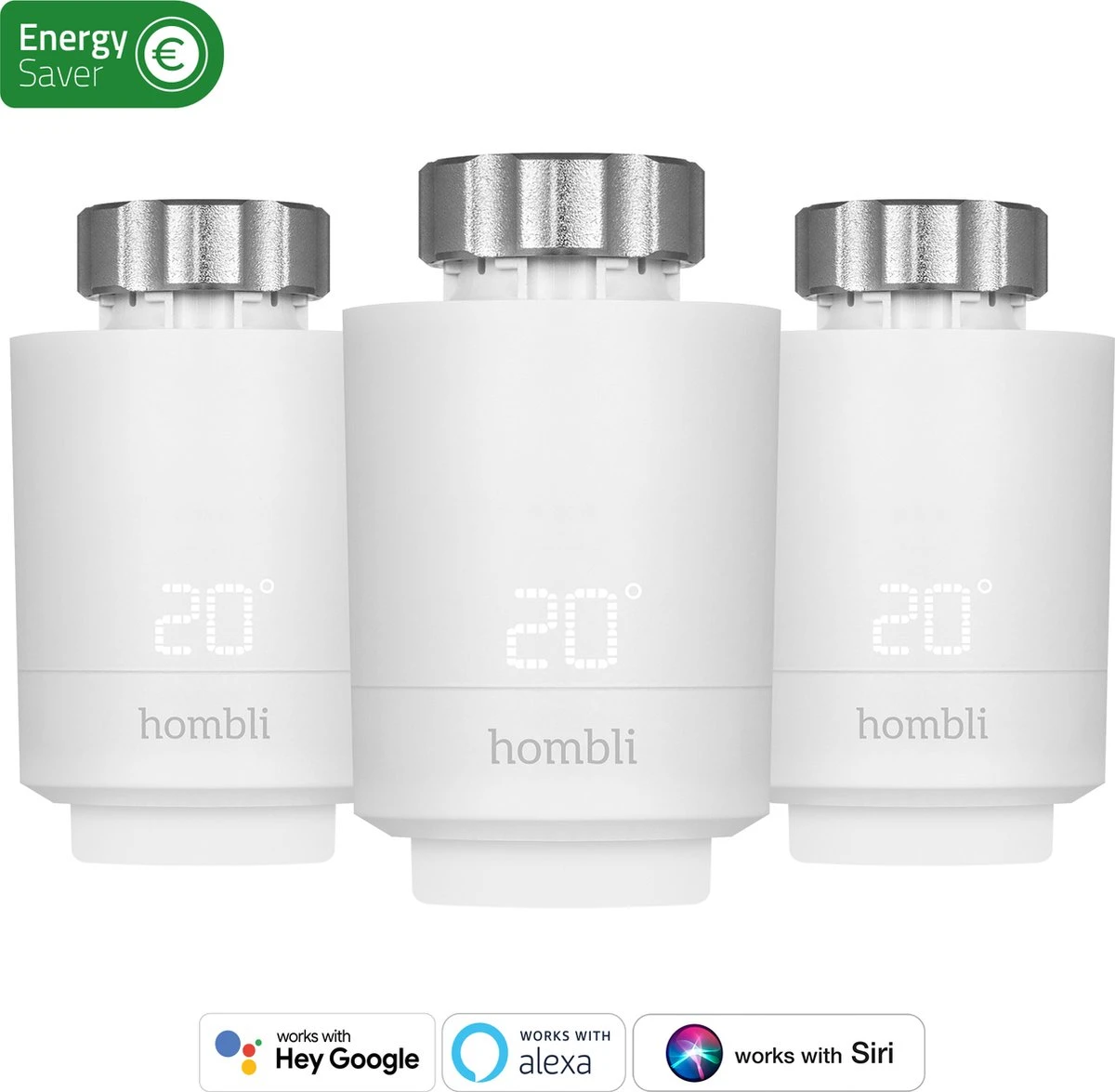 Hombli Smart Radiator Thermostat Expansion Pack (2+1) – Slimme Radiatorknop – Thermostaatkraan – Bluetooth – Bediening Via App - Open Raam Detectie – Verbruiksoverzicht – Spraakbesturing Met Google, Alexa En Siri 11 Hombli Smart Radiator Thermostat Expansion Pack (2+1) – Slimme Radiatorknop – Thermostaatkraan – Bluetooth – Bediening Via App - Open Raam Detectie – Verbruiksoverzicht – Spraakbesturing Met Google, Alexa En Siri - Afbeelding 9