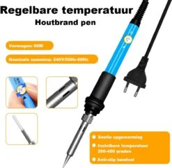 Houtbrander Set 118-delig - Pyrografie - Houtbrander Set - Complete Set - Met Accessoires, Opzetstukken, Sjablonen, Opbergetui, Hout, Potloden, Handschoenen -Makita Winkel 1200x1175