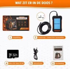 Sightstrong Inspectiecamera Met Scherm 10M - 1080P HD - 4.3 Inch LCD Scherm - Incl. 32GB SD-Kaart - IP67 Waterdicht - LED Verlichting - Endoscoop - Inspectie Camera -Makita Winkel 1200x1175 6