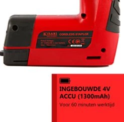 Kibani Accu Tacker - 1300mAh Accu En Oplader - Nietpistool - Handtacker - Spijkerpistool - Incl. LED Verlichting -Makita Winkel 1200x1177 1