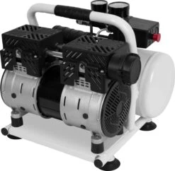 VONROC PRO Stille Compressor - Olievrij - 750W - 1PK - 128 L/min. – 6 Liter – 8 Bar – 57,5dB(A) – Silent – Low Noise - Wit -Makita Winkel 1200x1177 3