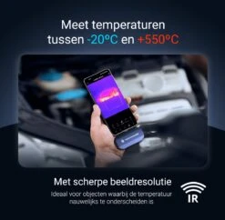 Techweise Warmtebeeldcamera Voor Android - -20ºC Tot +550ºC - 256x192 Pxs - Warmtecamera - Verlengde Garantie -Makita Winkel 1200x1178 16
