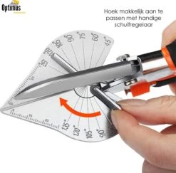 Optimus Professionele Plintenschaar / Verstekschaar 45°-135° - Verbeterd Model - RVS - Plintentang - Plintenknipper - Laminaatknipper -Makita Winkel 1200x1179 16