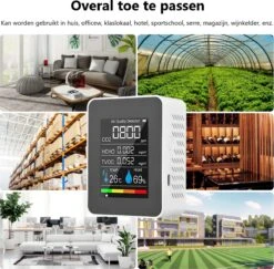 Merkloos Professionele Co2 Meter - Co2 Meter Binnen - Hygrometer - Hygrometer Binnen - CO2 Melder Met Thermometer & Luchtvochtigheidsmeter - 5 In 1 -Makita Winkel 1200x1180 28