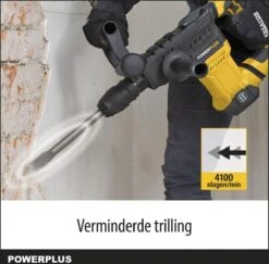 Powerplus POWX11831 Breekhamer - Boorhamer - Hamerboor En Beitel - 1300W - 18 Joule - SDS Max - Incl. Gereedschapskoffer En 2 Beitels - Voor Beton En Steen -Makita Winkel 1200x1182 2