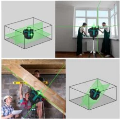 Merkloos FASGet Lijnlasers - Zelfnivellerende Kruislijnlaser 4D Bouwlaser - 8 Tot 16 Lijnen - 360° Graden Roterende Laser - Inclusief Statief En Hardcase -Makita Winkel 1200x1183 12