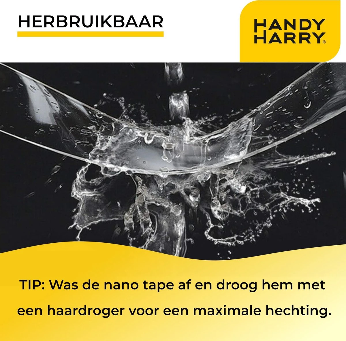 Handy Harry® Dubbelzijdig Magic Nano Gekko Grip Tape - Dubbelzijdige Tape - Herbruikbaar En Wasbaar - 6 Meter 4 Handy Harry® Dubbelzijdig Magic Nano Gekko Grip Tape - Dubbelzijdige Tape - Herbruikbaar En Wasbaar - 6 Meter - Afbeelding 2